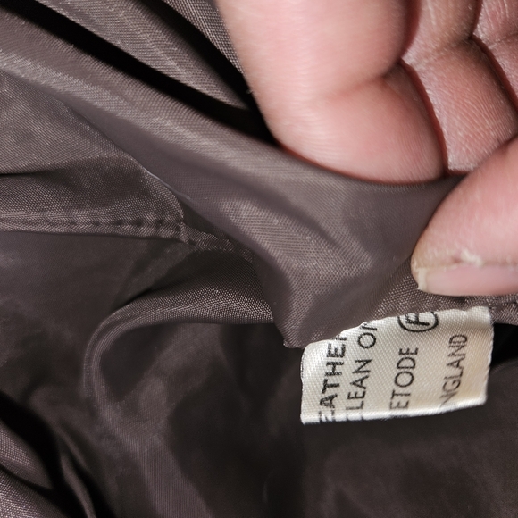 Womens Brown Aviator Leather Pants - Picture 5 of 7